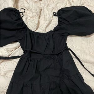 Black midi dress